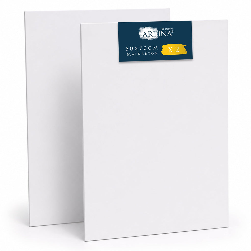 Artina 2er Set Malkarton Leinwand Canvas Malpappe 3mm dick
