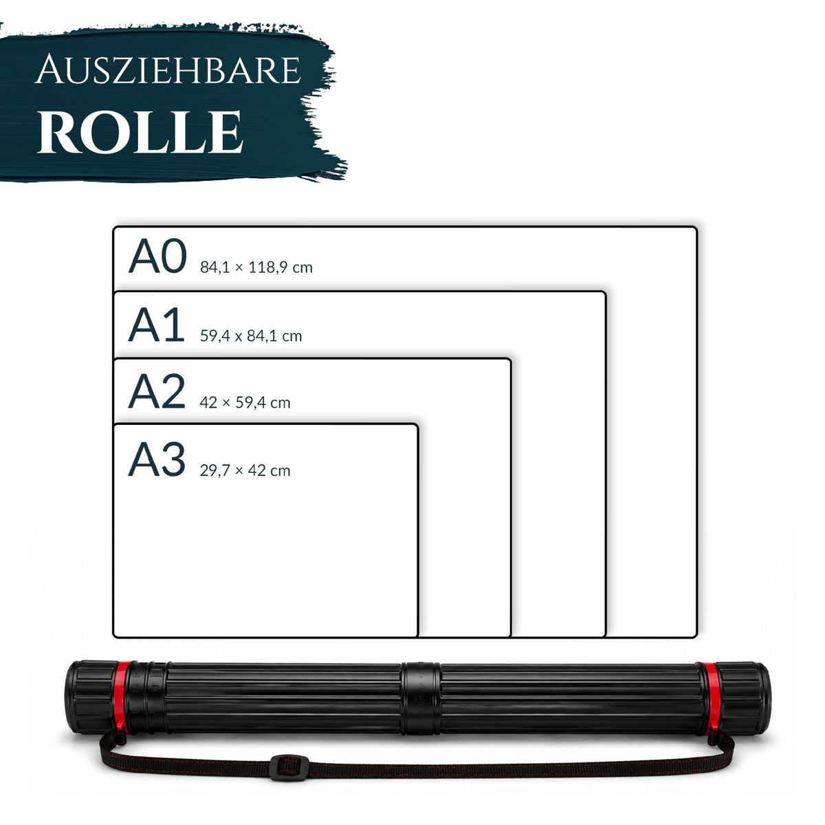 Artina Posterrolle A0 Flipchart Transportrolle verstellbar 78-134cm
