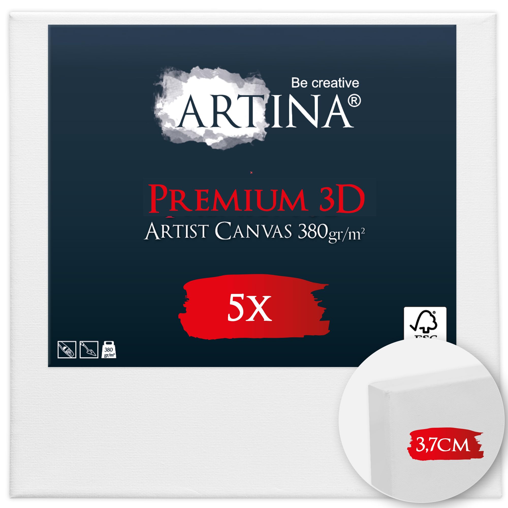 Artina 5er Set 3D Premium Leinwand