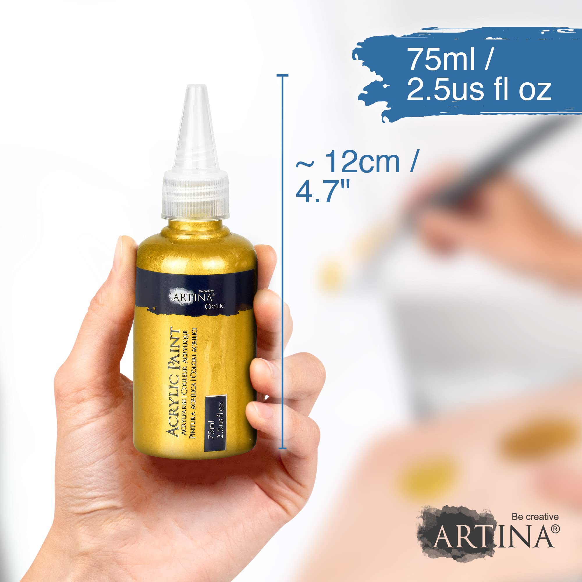 Artina Acrylfarben Metallic Set Crylic