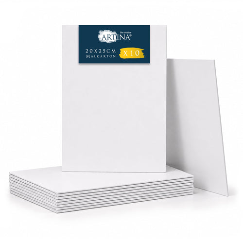 Artina 10er Set Malkarton Leinwand Canvas Malpappe 3mm dick