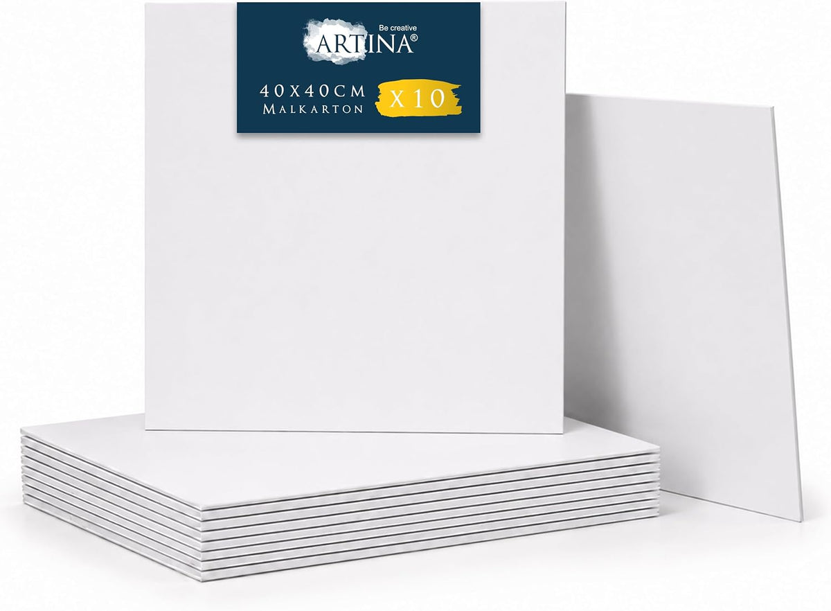 Artina 10er Set Malkarton Leinwand Canvas Malpappe 3mm dick