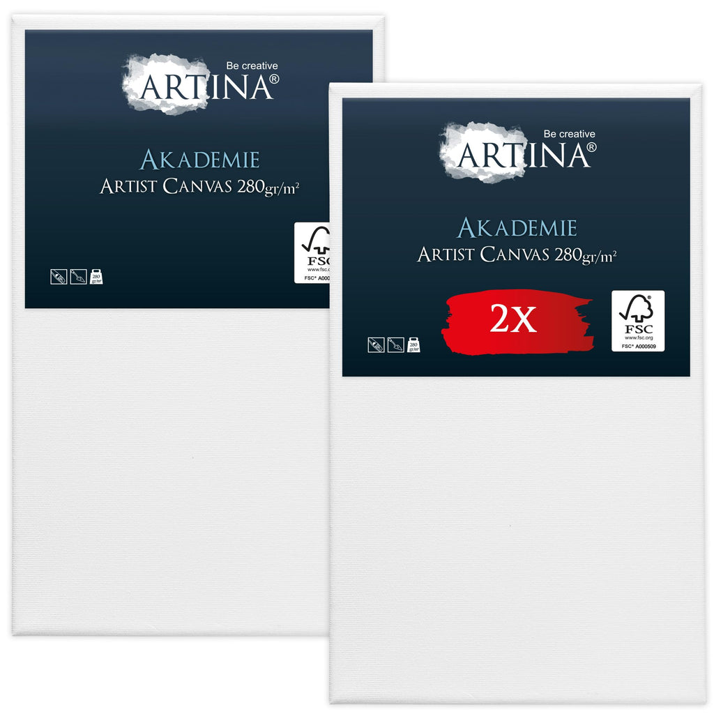 Artina Akademie Keilrahmen Leinwand FSC® 2er Set