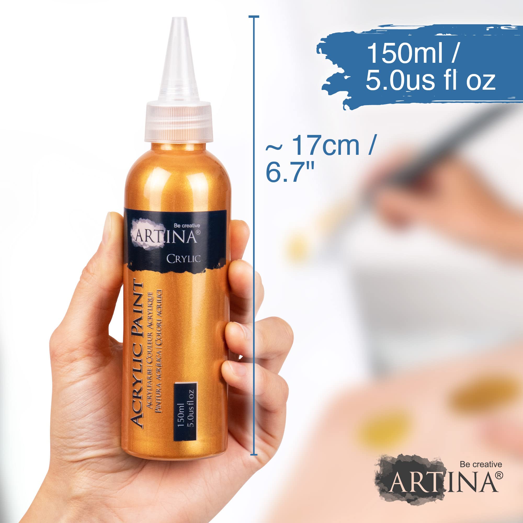 Artina Acrylfarben Metallic Set Crylic