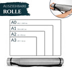 Artina Posterrolle A0 Flipchart Transportrolle verstellbar 60-100cm