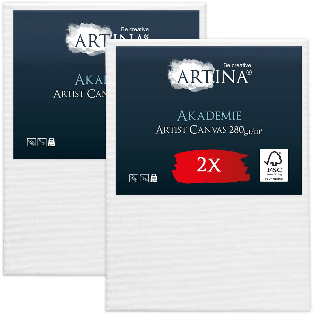 Artina Akademie Keilrahmen Leinwand FSC® 2er Set