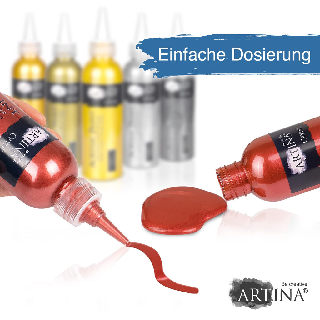 Artina Acrylfarben Metallic Set Crylic