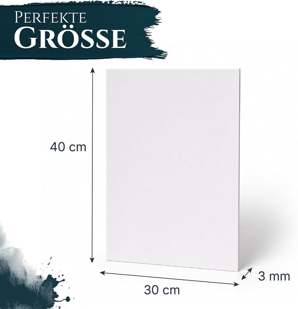Artina 5er Set Malkarton Leinwand Canvas Malpappe 3mm dick