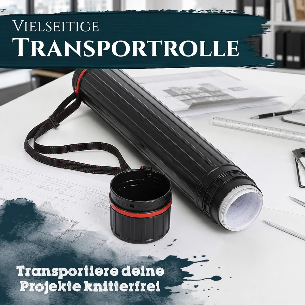 Artina Posterrolle A0 Flipchart Transportrolle verstellbar 78-134cm
