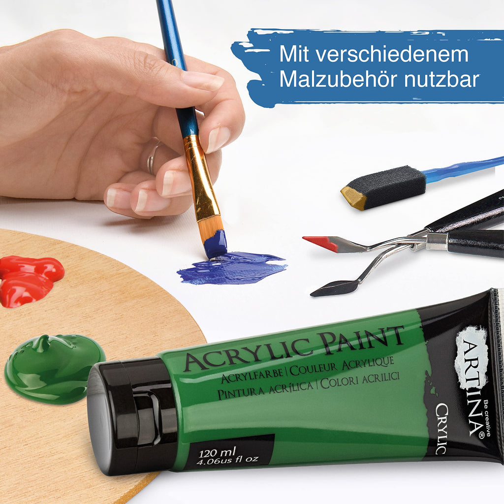 Artina Crylic 120ml Acrylfarben Set