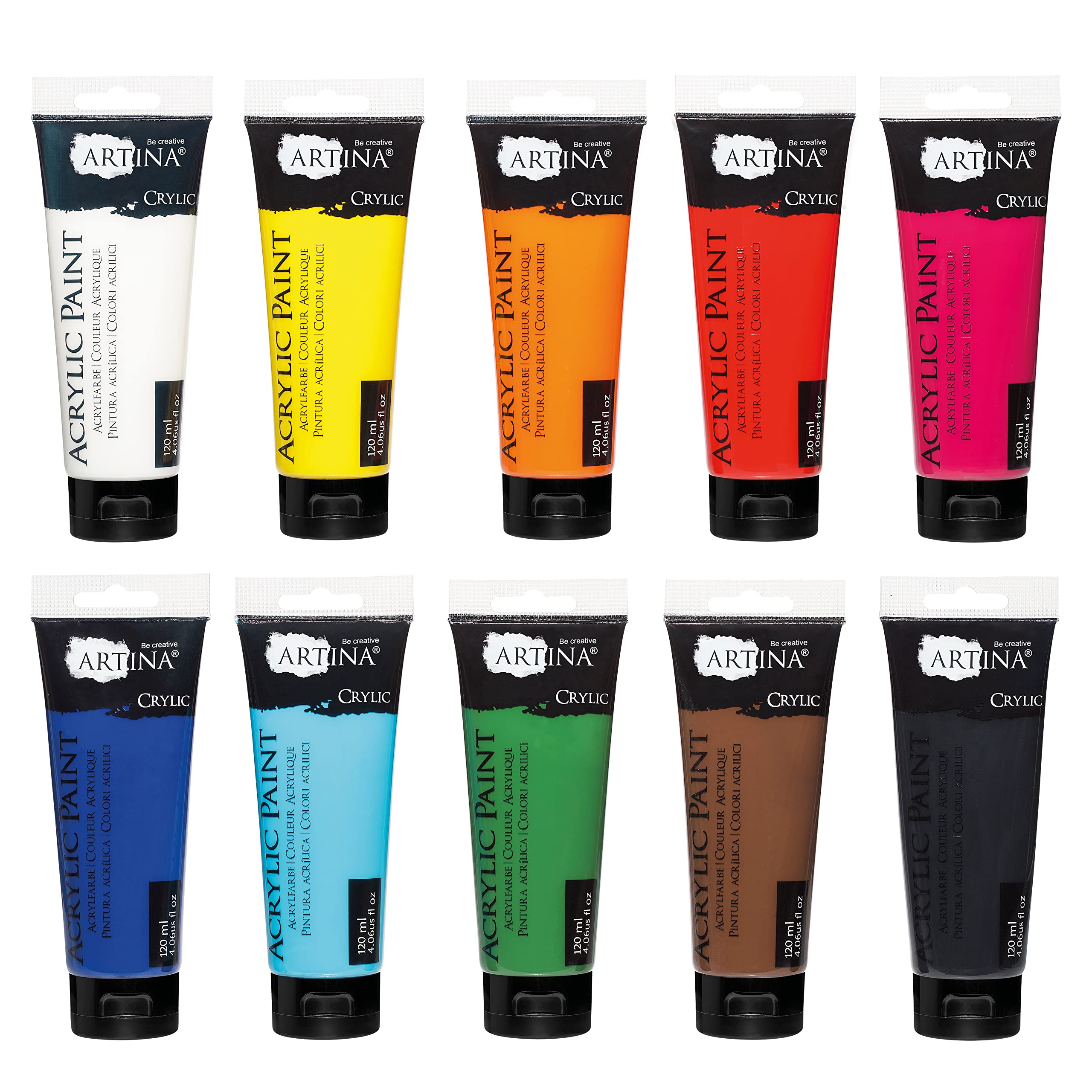 Artina Crylic 120ml Acrylfarben Set