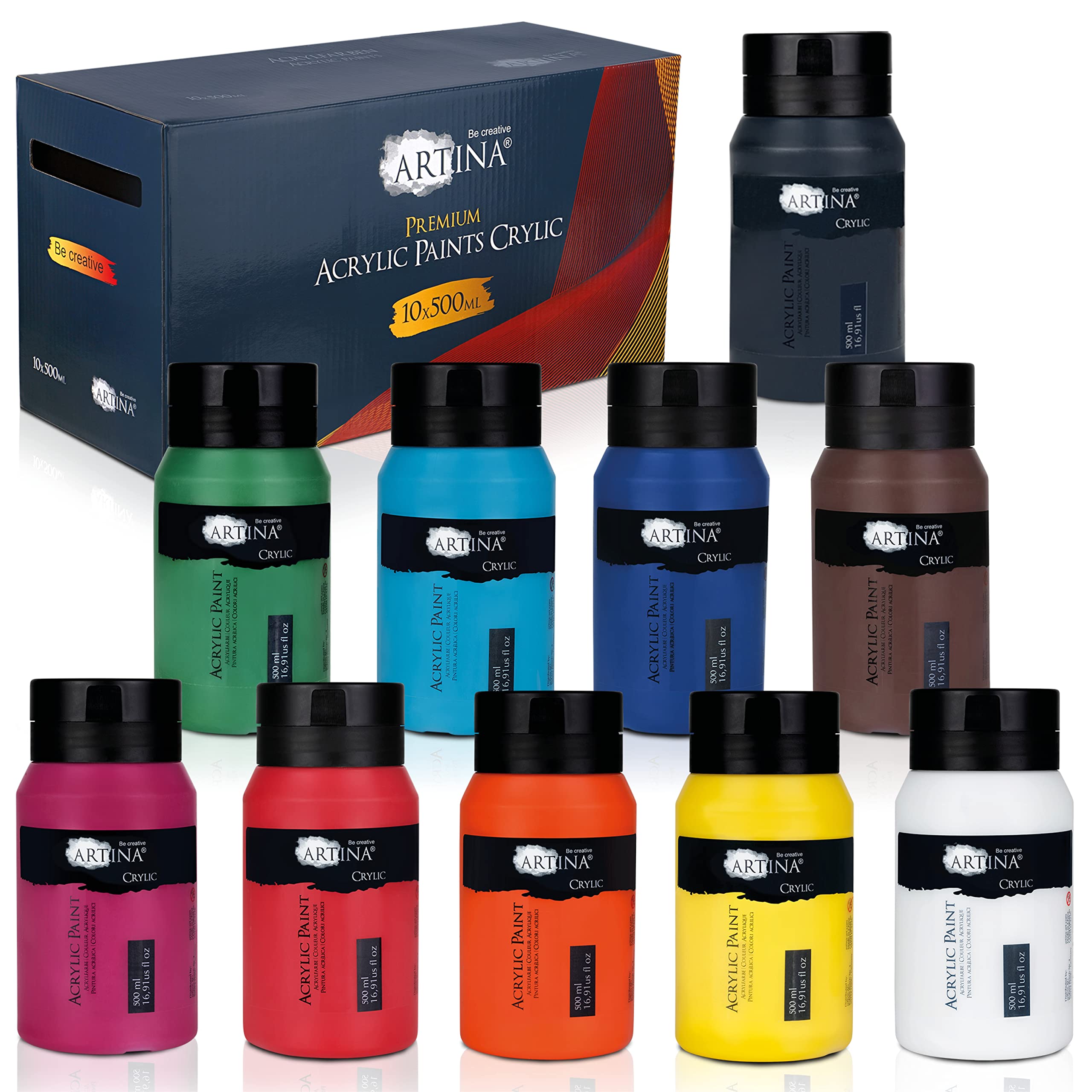 Artina 500ml Acrylfarben Set