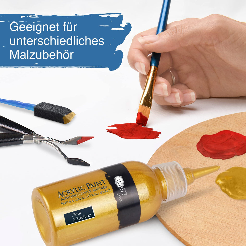 Artina Acrylfarben Metallic Set Crylic