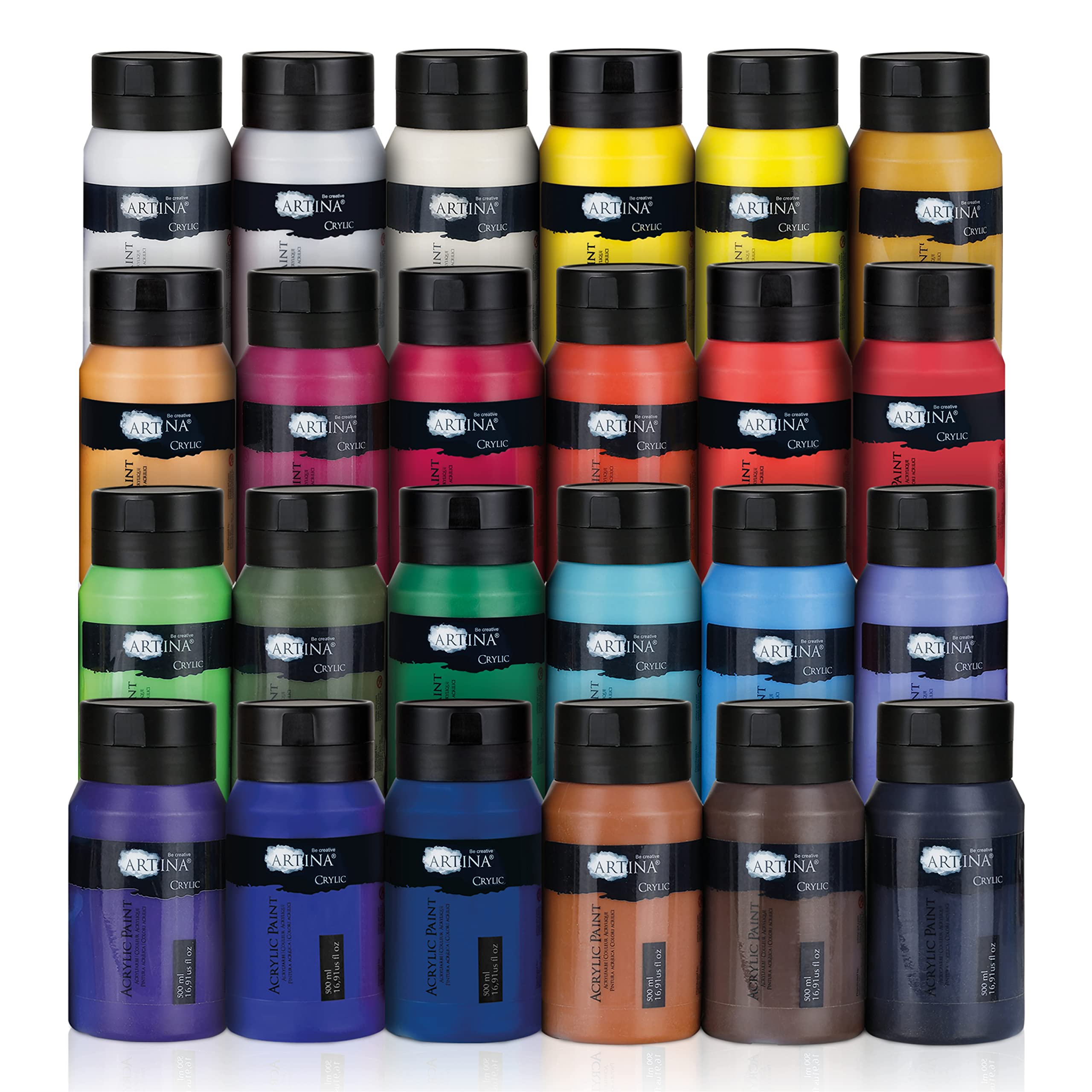Artina 500ml Acrylfarben Set