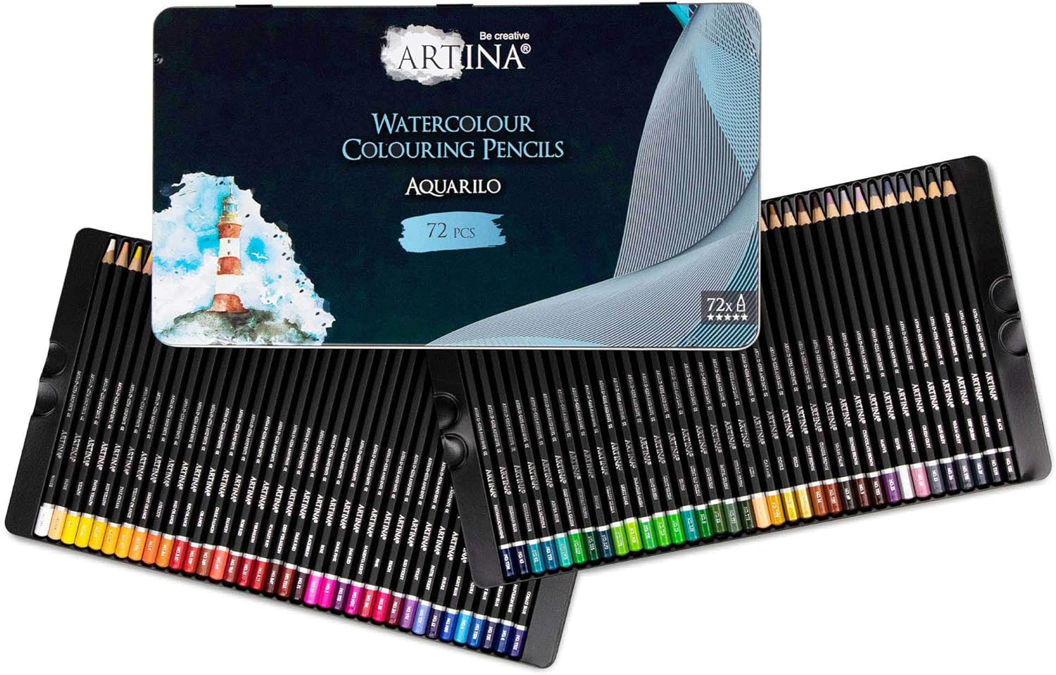 Artina Aquarilo Aquarell XL Buntstifte Set 72er
