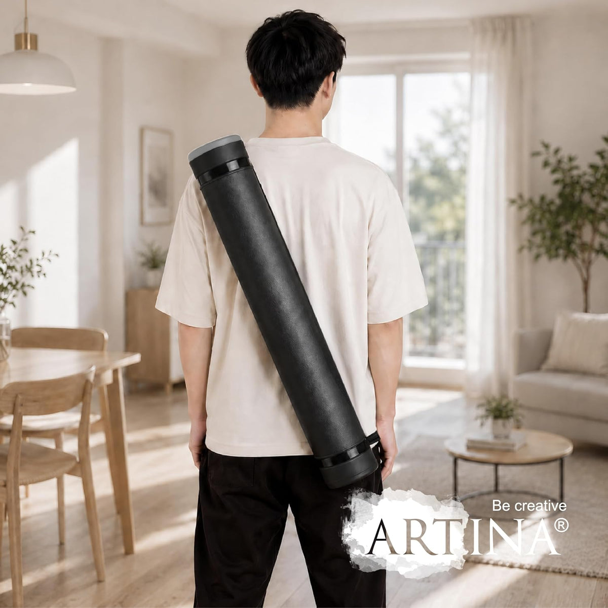 Artina Posterrolle A0 Flipchart Transportrolle verstellbar 60-100cm