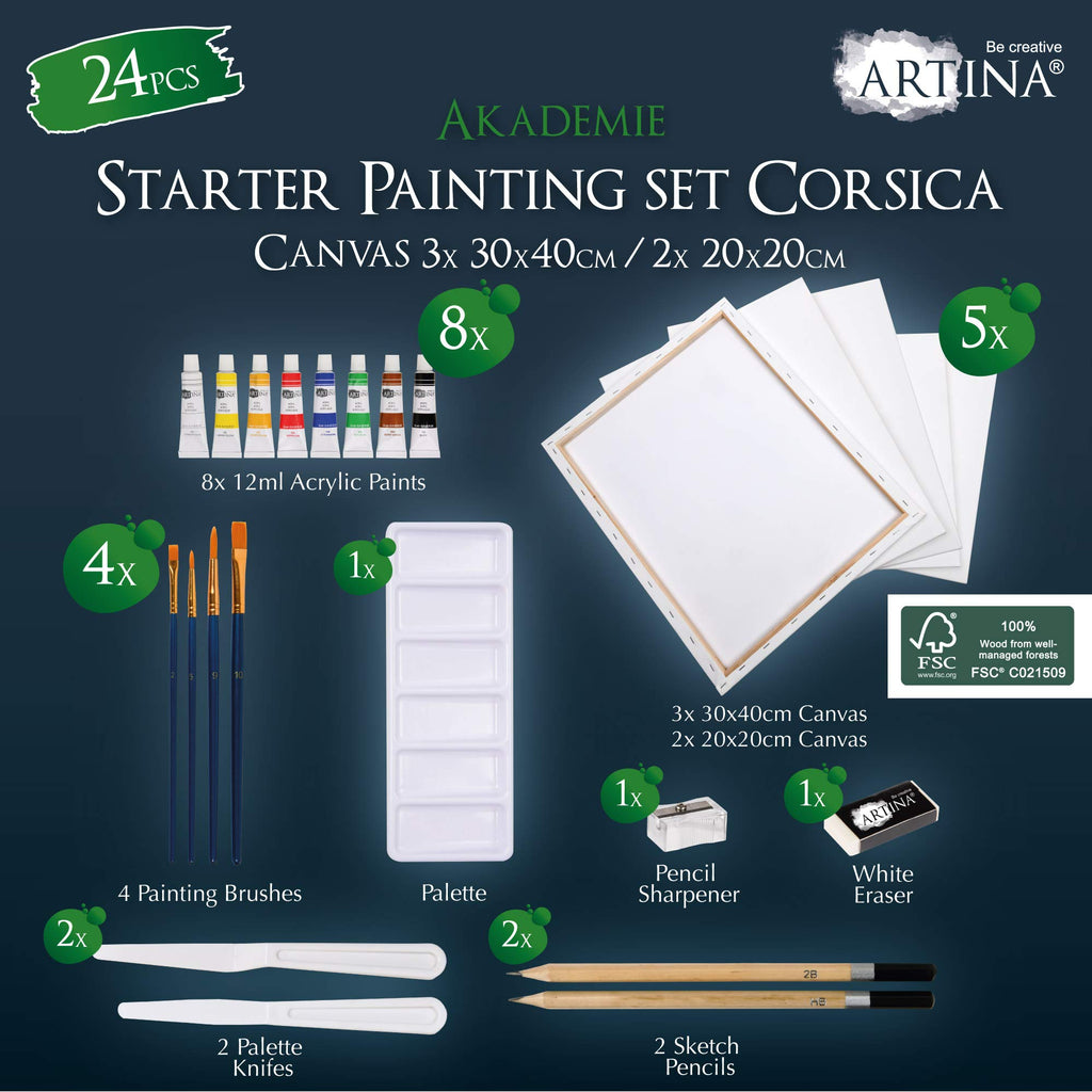 Artina 24tlg. Acrylfarben Set Corsica