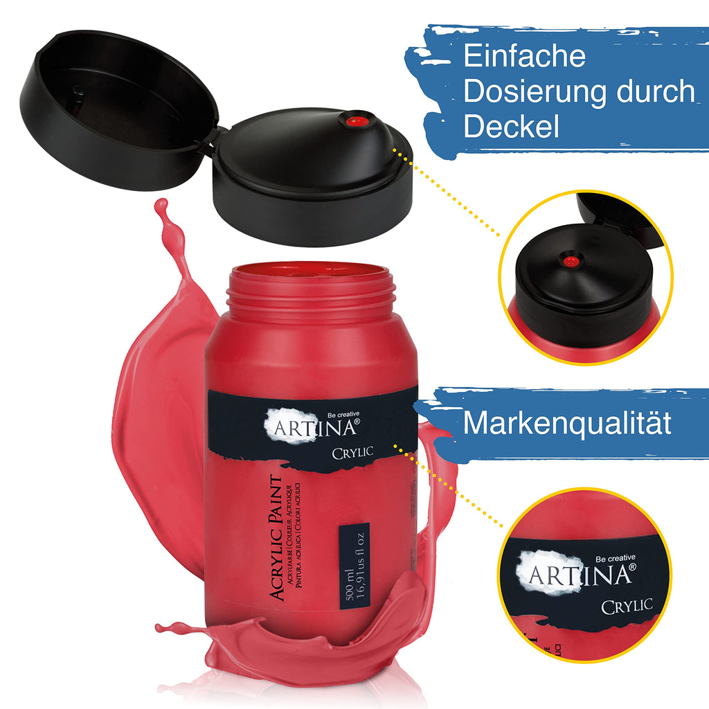 Artina 500ml Acrylfarben Set