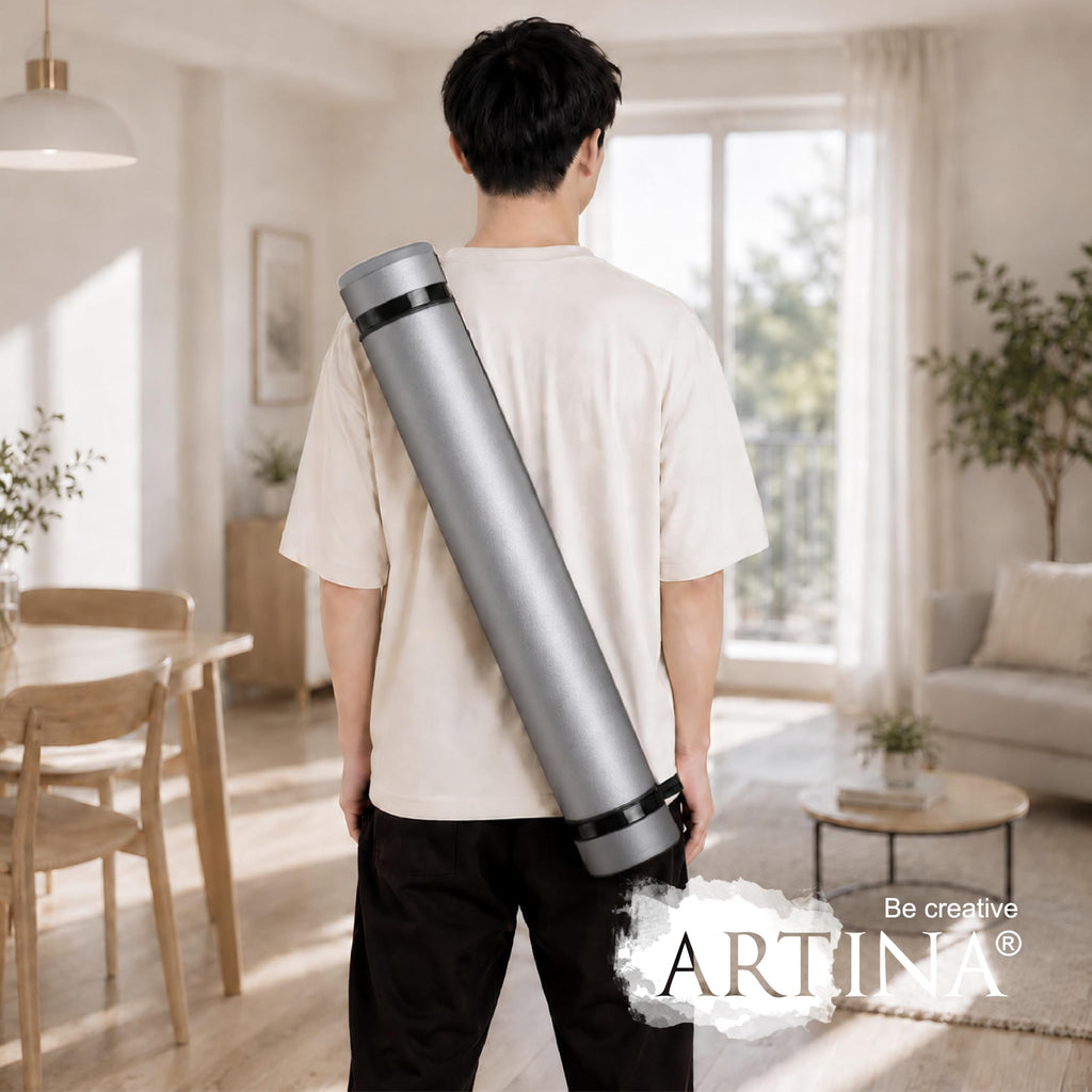 Artina Posterrolle A0 Flipchart Transportrolle verstellbar 60-100cm