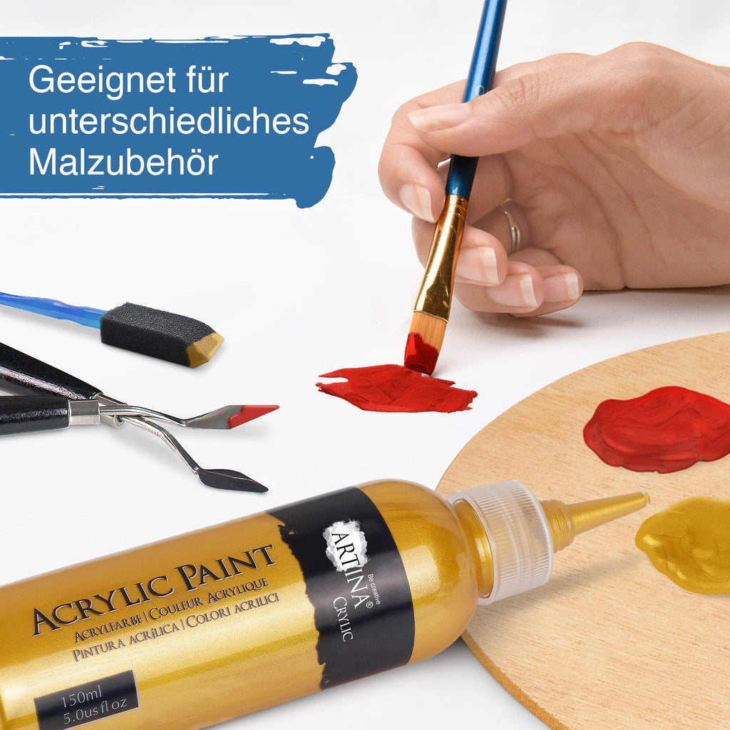 Artina Acrylfarben Metallic Set Crylic