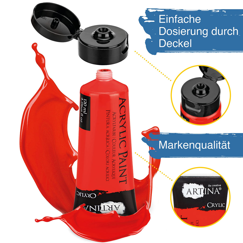 Artina Crylic 120ml Acrylfarben Set