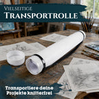 Artina Posterrolle A0 Flipchart Transportrolle verstellbar 60-100cm
