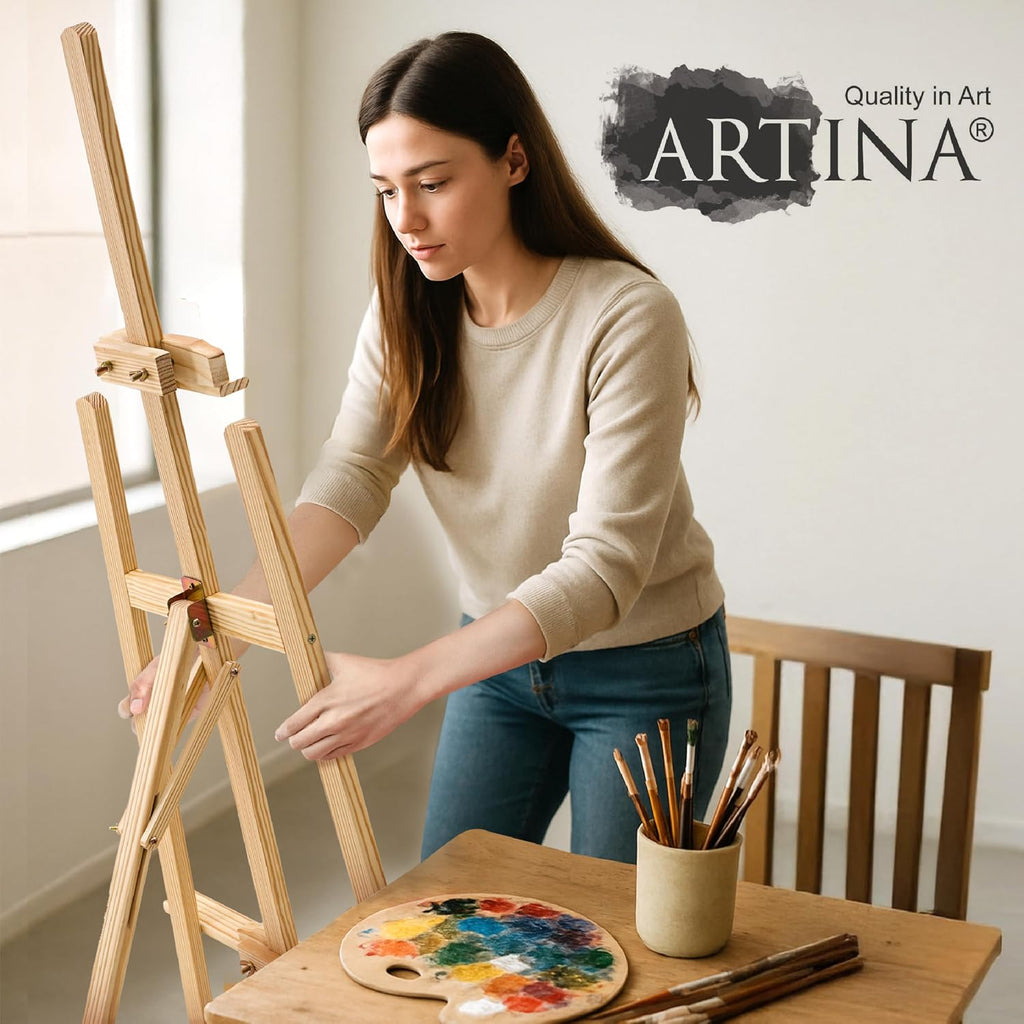 Artina 195cm Holzstaffelei – Staffelei höhenverstellbar – Tessin