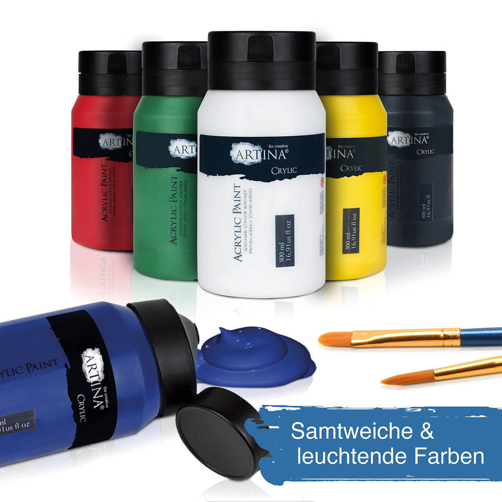 Artina 500ml Acrylfarben Set