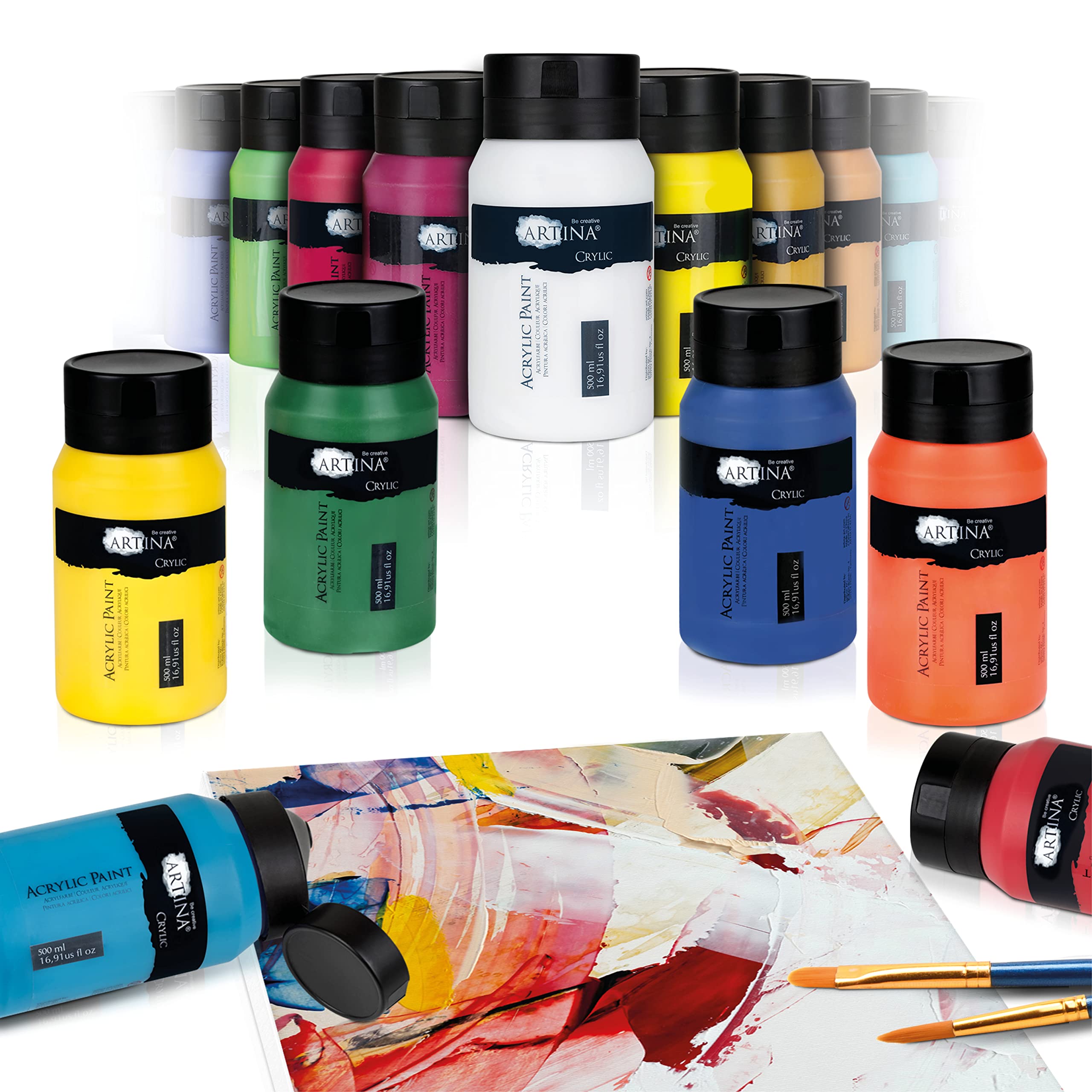 Artina 500ml Acrylfarben Set