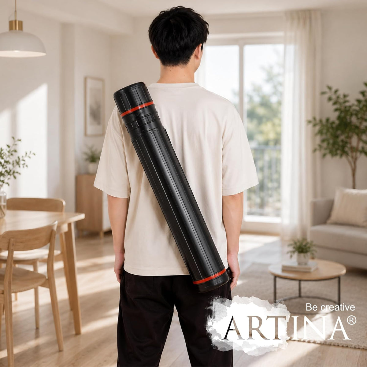 Artina Posterrolle A0 Flipchart Transportrolle verstellbar 78-134cm