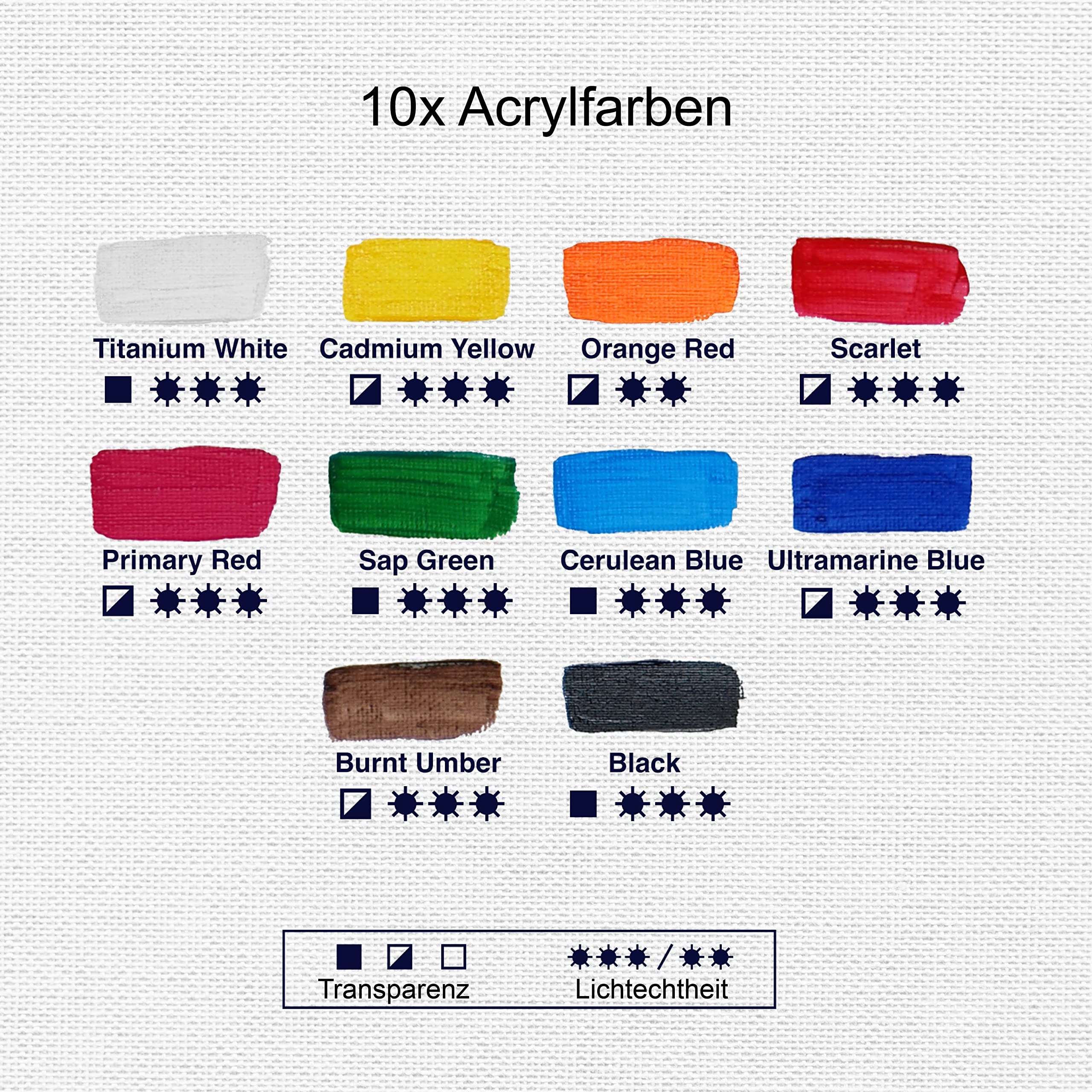 Artina Crylic 120ml Acrylfarben Set