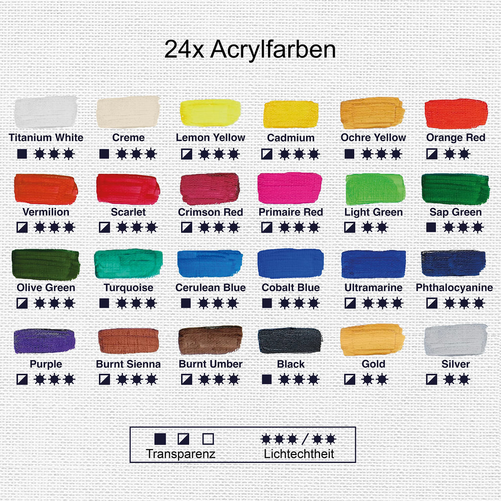 Artina 500ml Acrylfarben Set