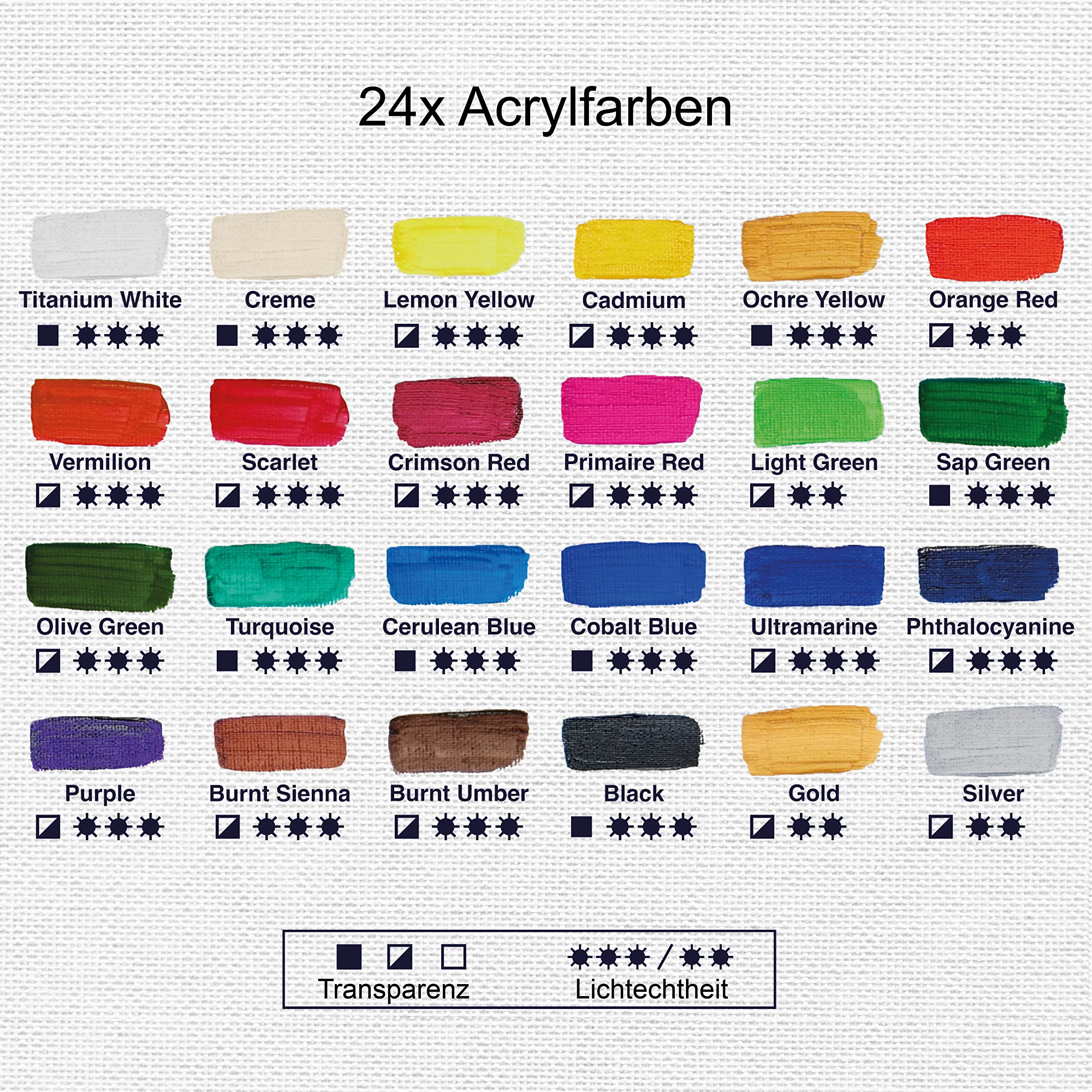 Artina Crylic 120ml Acrylfarben Set