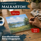 Artina 16er Set Malkarton Leinwand Canvas Malpappe 3mm dick