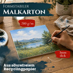 Artina 16er Set Malkarton Leinwand Canvas Malpappe 3mm dick