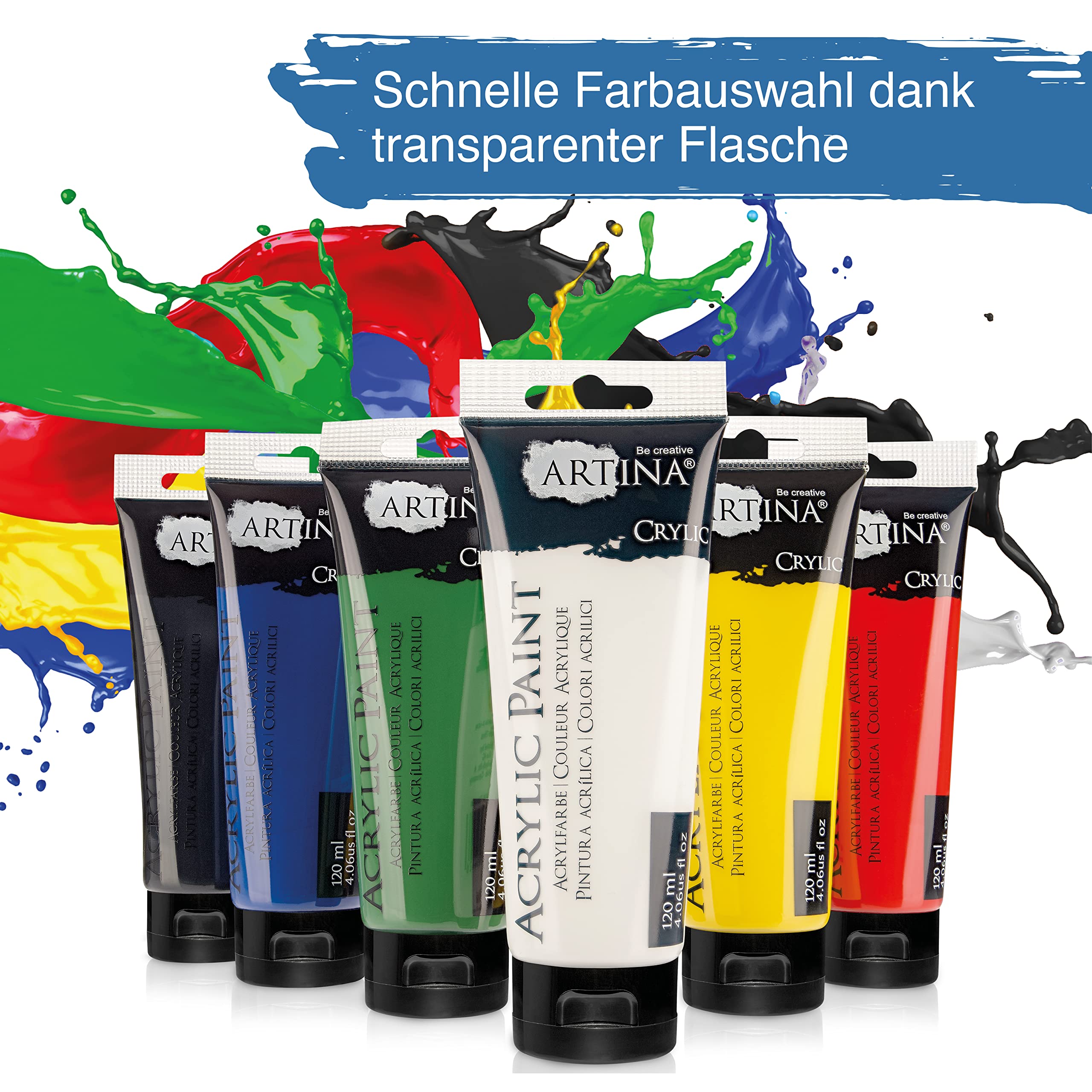 Artina Crylic 120ml Acrylfarben Set