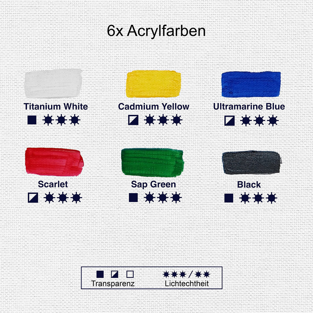 Artina 500ml Acrylfarben Set