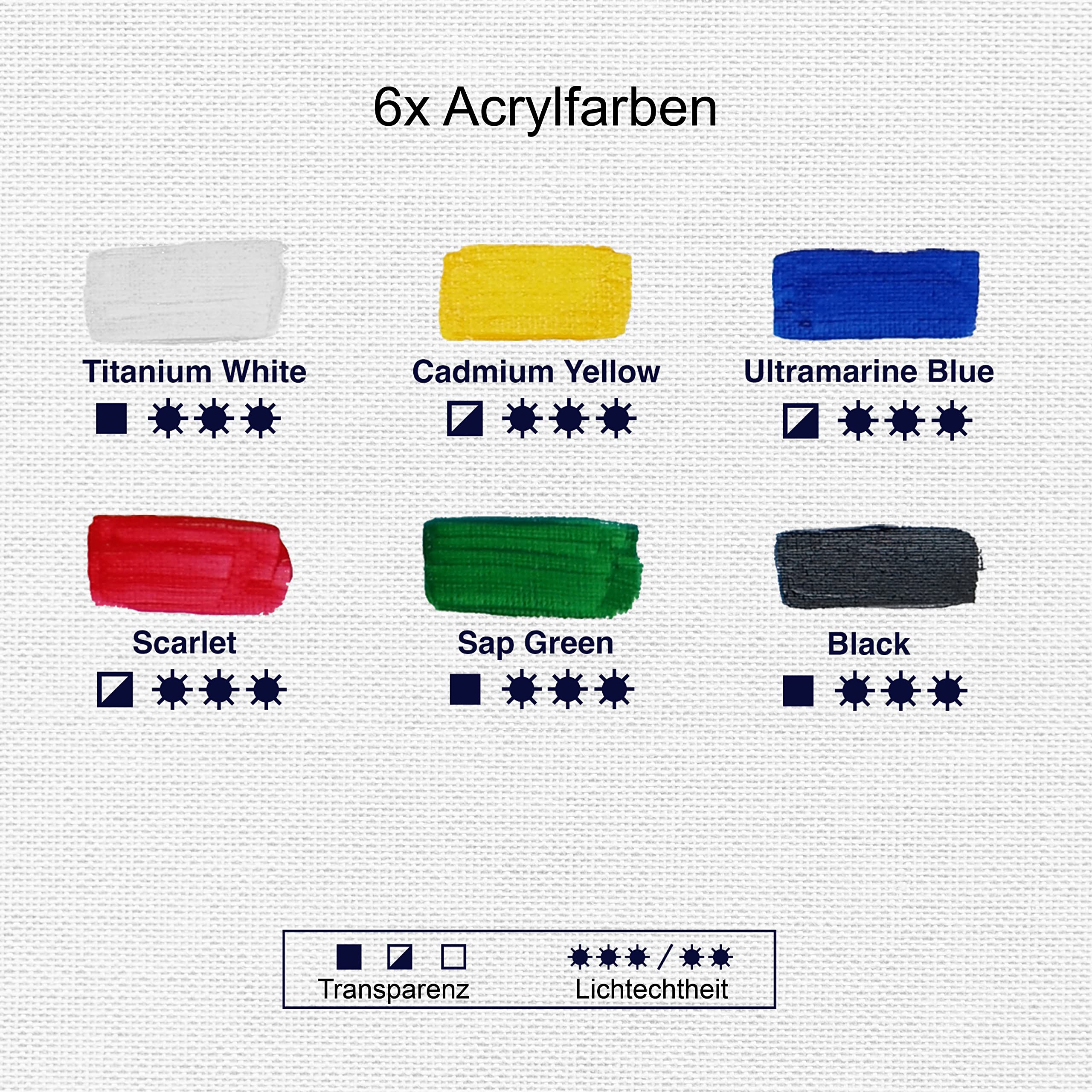 Artina 500ml Acrylfarben Set