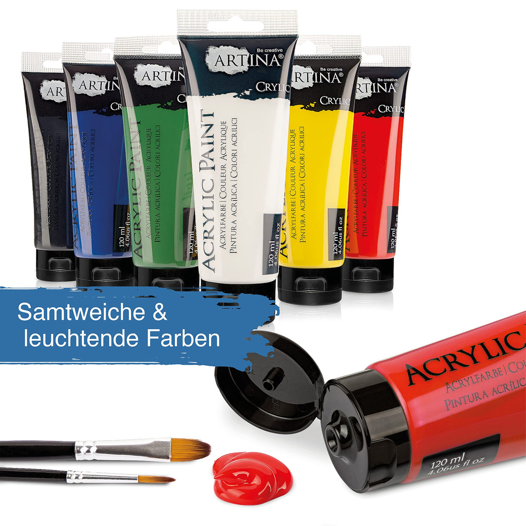 Artina Crylic 120ml Acrylfarben Set