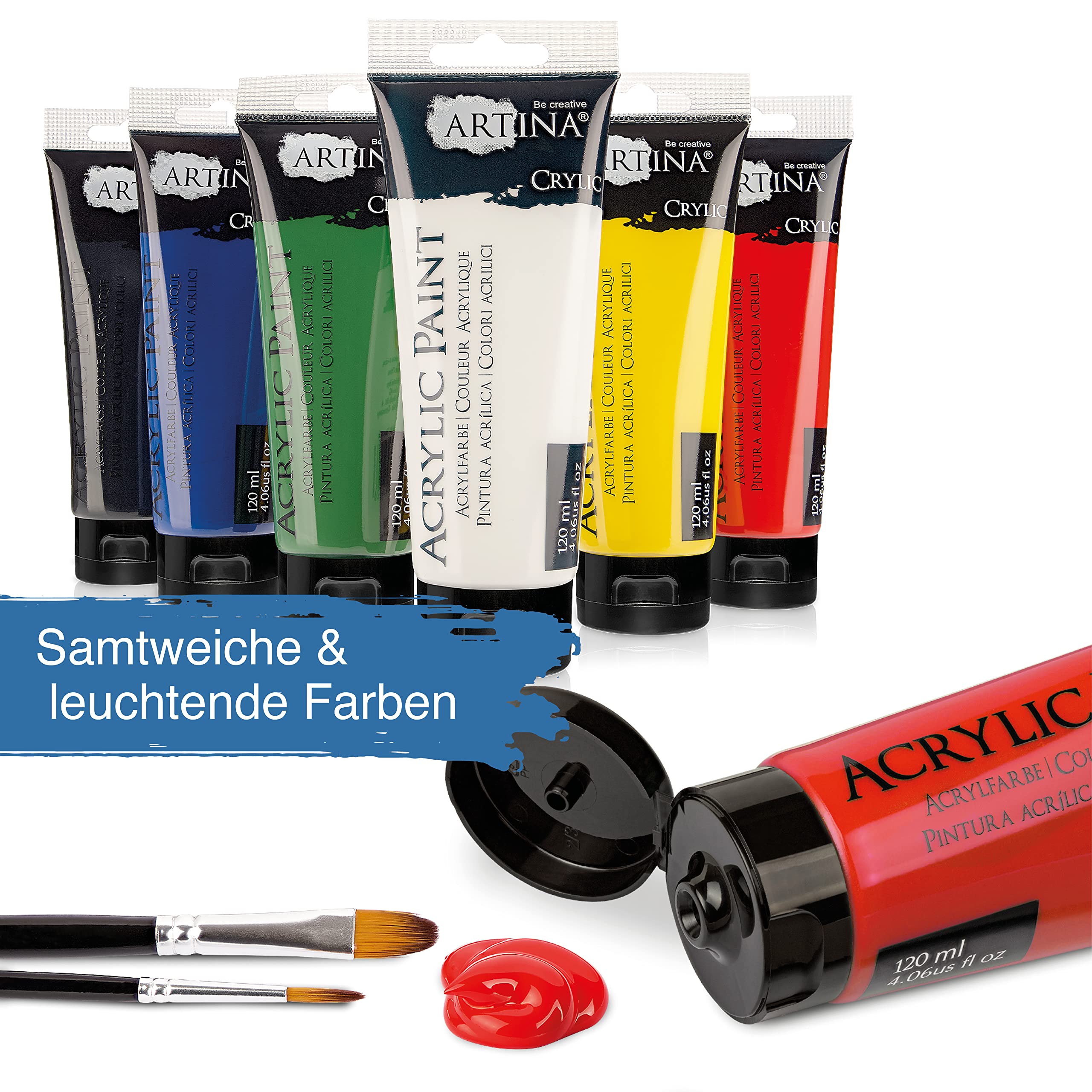 Artina Crylic 120ml Acrylfarben Set