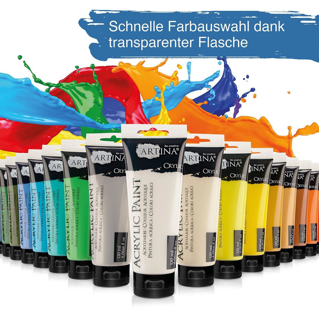 Artina Crylic 120ml Acrylfarben Set