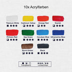 Artina 500ml Acrylfarben Set