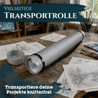 Artina Posterrolle A0 Flipchart Transportrolle verstellbar 60-100cm
