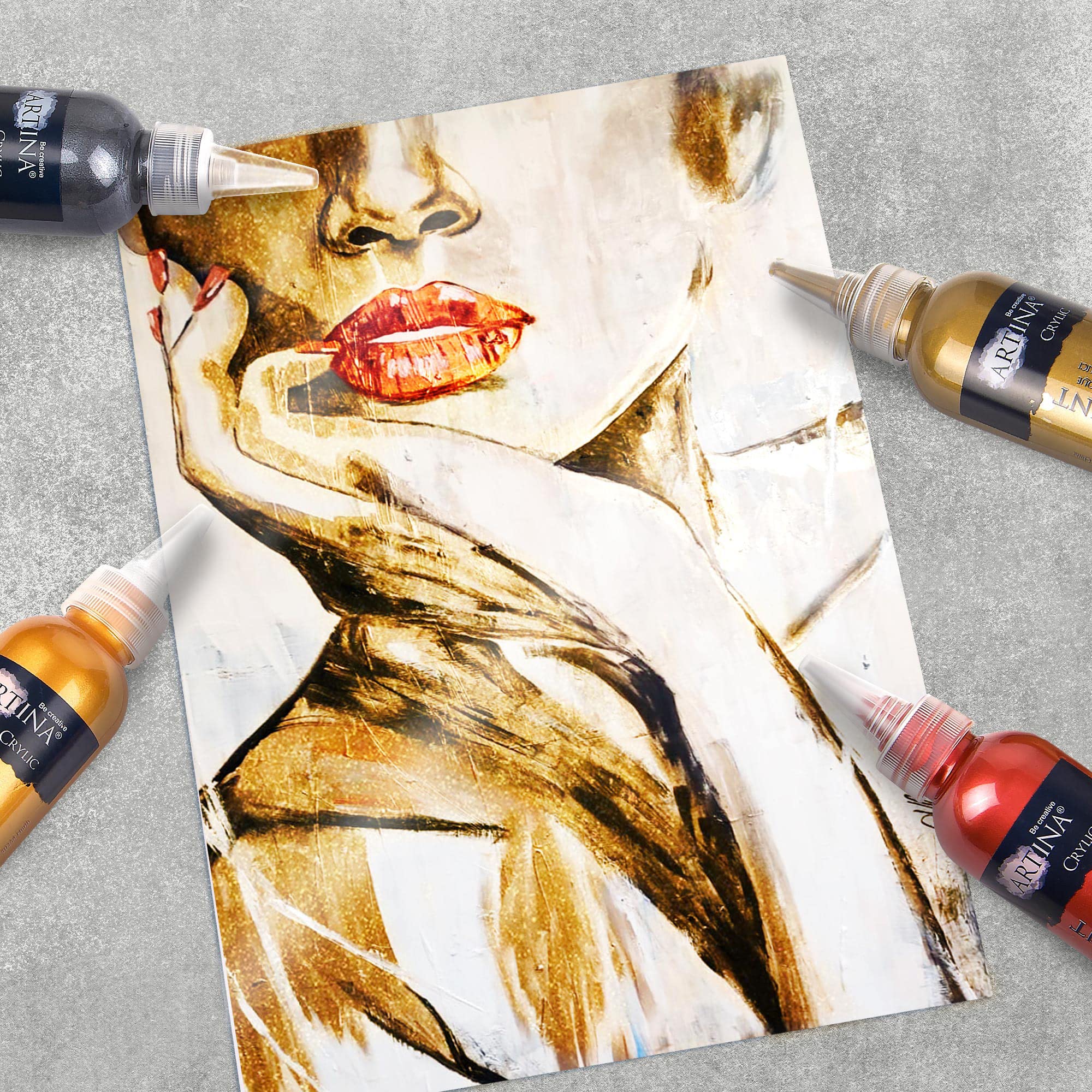 Artina Acrylfarben Metallic Set Crylic