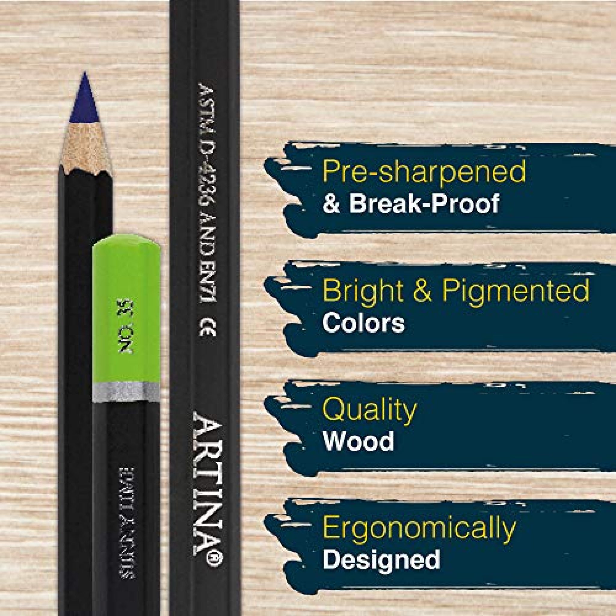 Artina Expertilo XL Buntstifte Set 72 Farben - Professionell & Bruchsicher